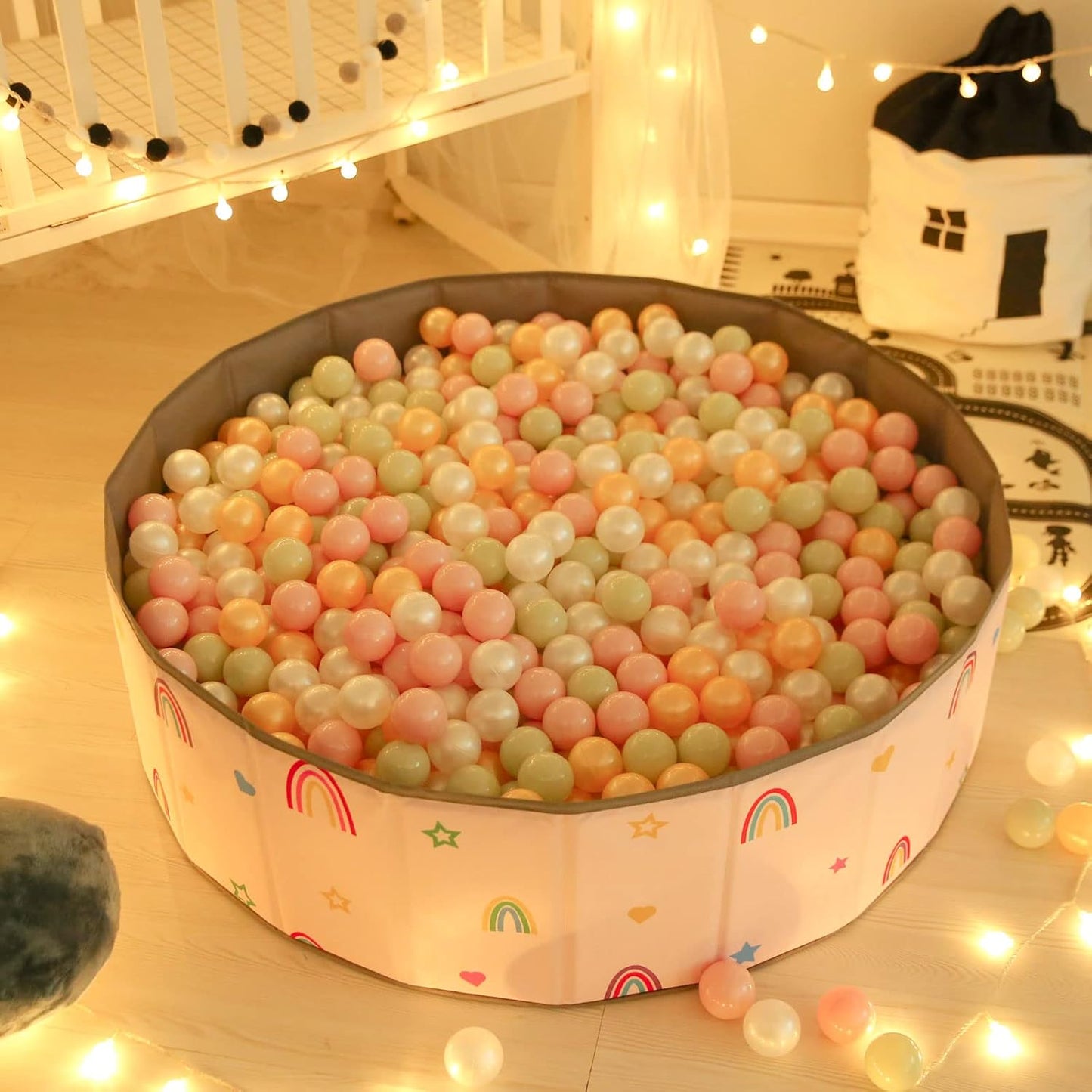 GOGOSO Ball Pits Balls for Toddlers Pack of 50 100 200 Plastics Shape Ball Non-Phthalate Non-BPA Non-Toxic 2.2-Inch Crush Proof Play Balls