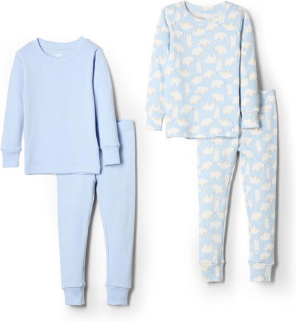 Amazon Essentials x Sofia Grainge Unisex Babies, Toddlers and Kids' Snug-Fit Cotton Pajamas, Pack of 2