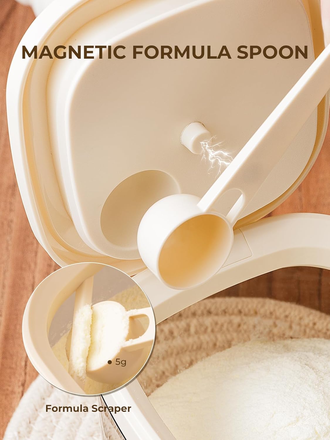 Travel Formula Container, 800ml BPA-Free Baby Formula Dispenser On The Go with Flip Top Lid