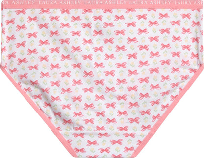 Laura Ashley Girls Underwear - 5 Pack Soft Stretch Breathable Panties for Girls - Lightweight Cotton Panties (Size: 4-12)