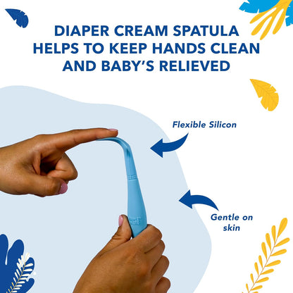 Triple Paste Diaper Rash Cream and Spatula Bundle - 8 oz Zinc Oxide Ointment and Spatula Treatment, Soothe and Prevent Rash with a Pediatrician-Recommended Hypoallergenic Formula