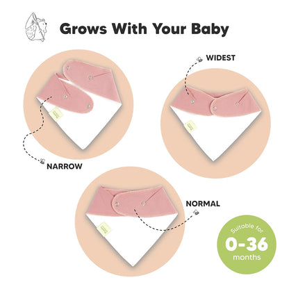 8-Pack Organic Baby Bandana Bibs for Girls - Super Absorbent Triangle Baby Bibs for Drooling and Teething Infant, 100% Cotton Extra Soft for Newborn, Infant 0-36 Months (Muted Pastel)