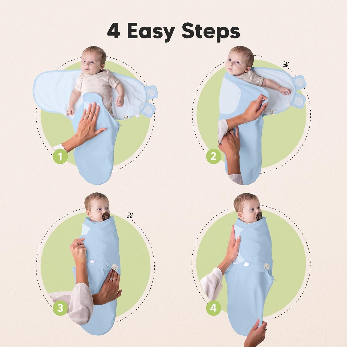 Baby Swaddle Sleep Sacks with Zipper - 3-Pack Swaddles for Newborns 0-3 Months, Infant, Baby Girls