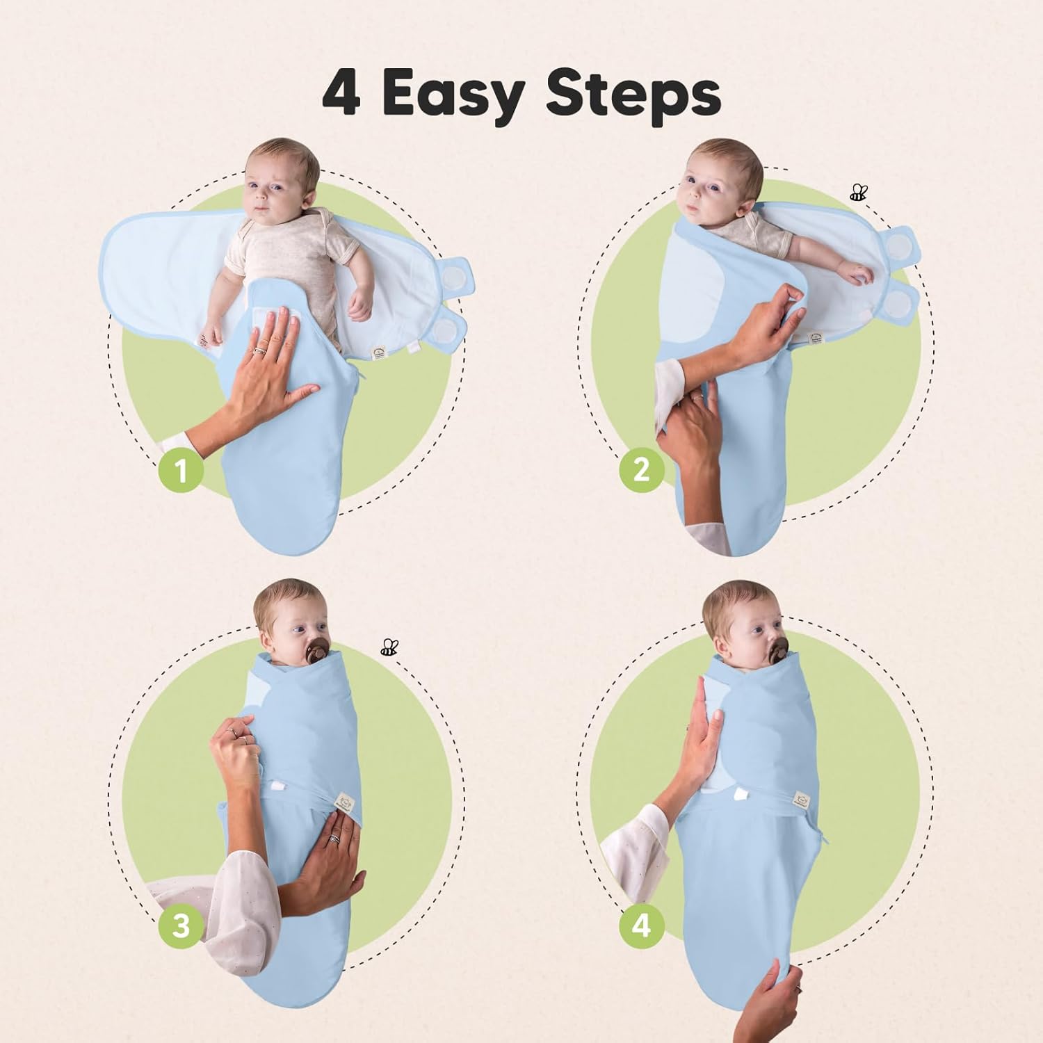 Baby Swaddle Sleep Sacks with Zipper - 3-Pack Swaddles for Newborns 0-3 Months, Infant, Baby Girls