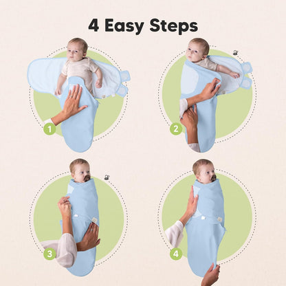 Baby Swaddle Sleep Sacks with Zipper - 3-Pack Swaddles for Newborns 0-3 Months, Infant, Baby Girls