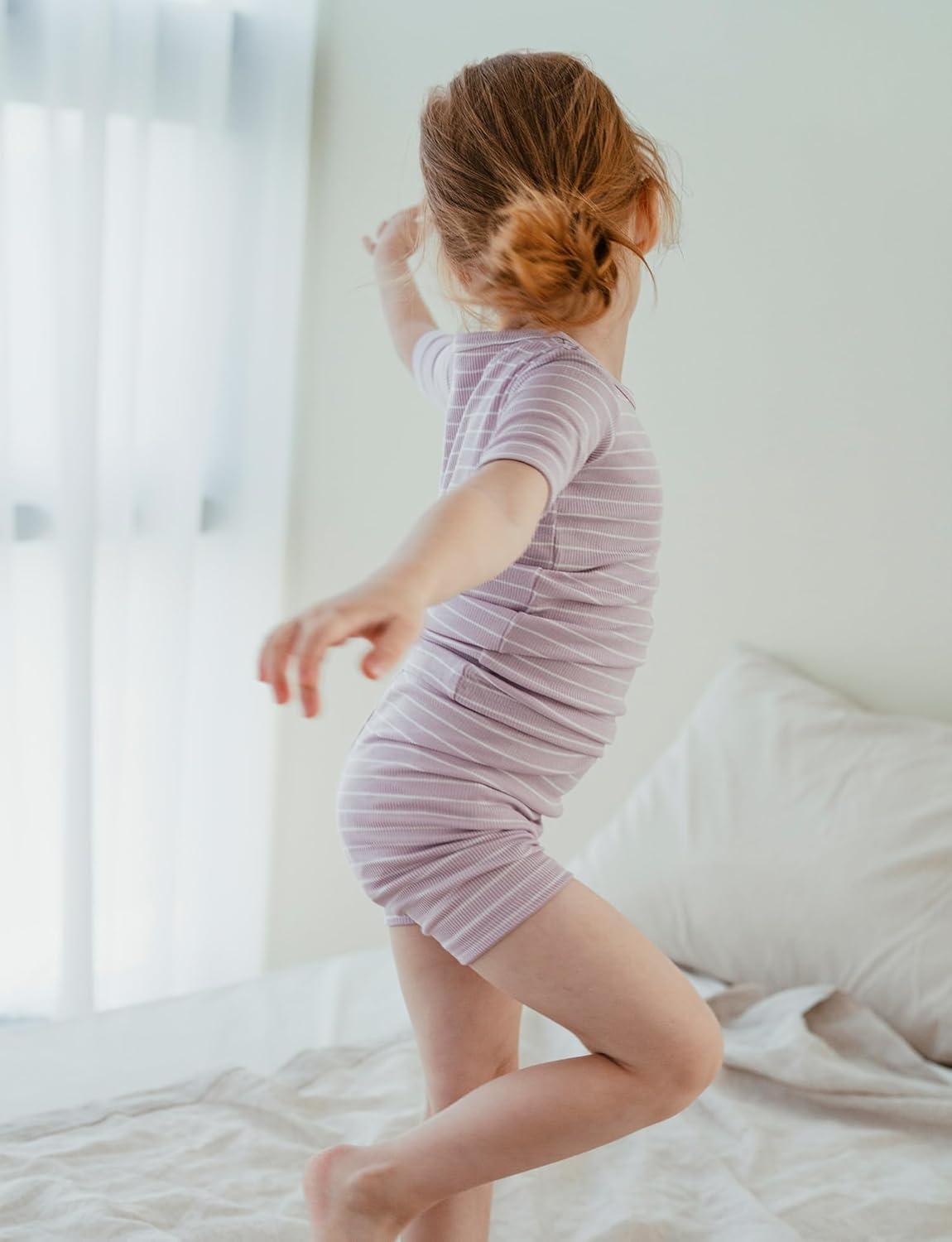 AVAUMA Stripe Pattern Baby Boys Girls Pajama Set Kids Toddler Snug fit Ribbed Sleepwear pjs for Daily Life Style