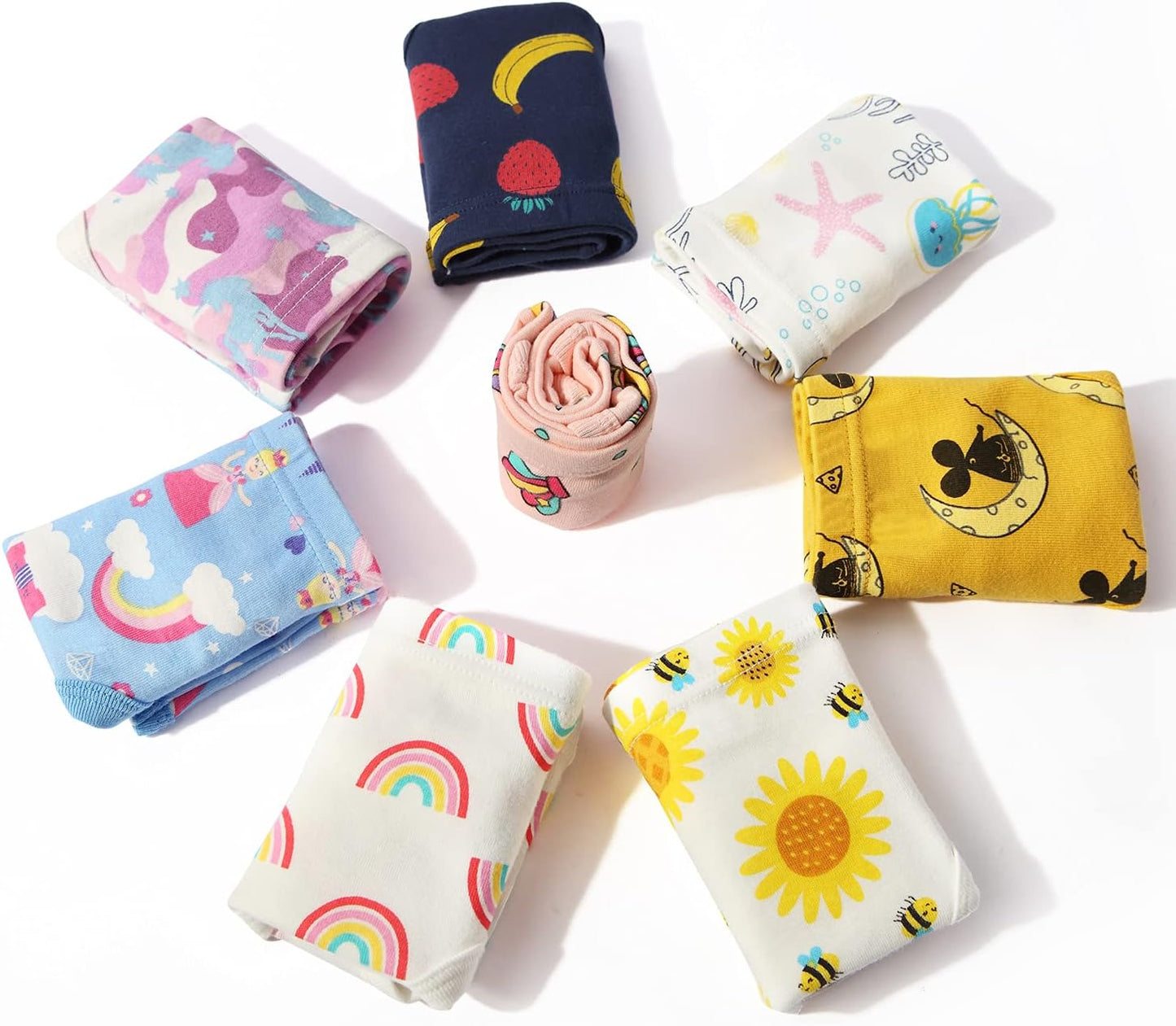 Girls' Cotton Brief Breathable Toddler Panties Kids Assorted Underwears 6-8 pieces