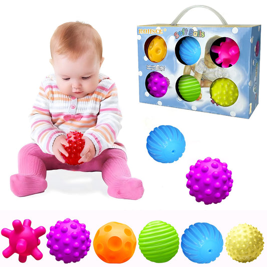 ROHSCE Sensory Balls for Baby Sensory Baby Toys 6 to 12 Months for Toddlers 1-3, Bright Color