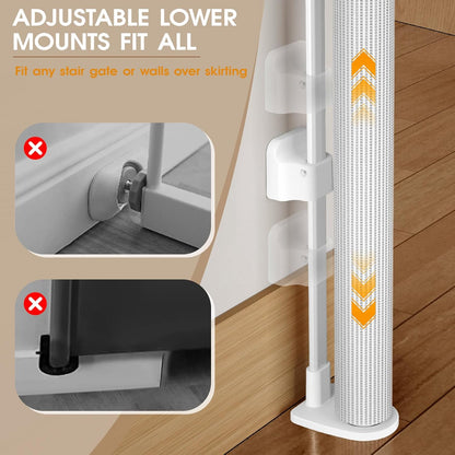 HOMEAL Retractable Baby Gate for Stairs & Doorways, Outdoor Indoor Retractable Mesh Gates for Kids and Pet, Extra Wide Baby Gate for for Deck, Porch, Hallways, Patio(Sloth,Width Up to 71")