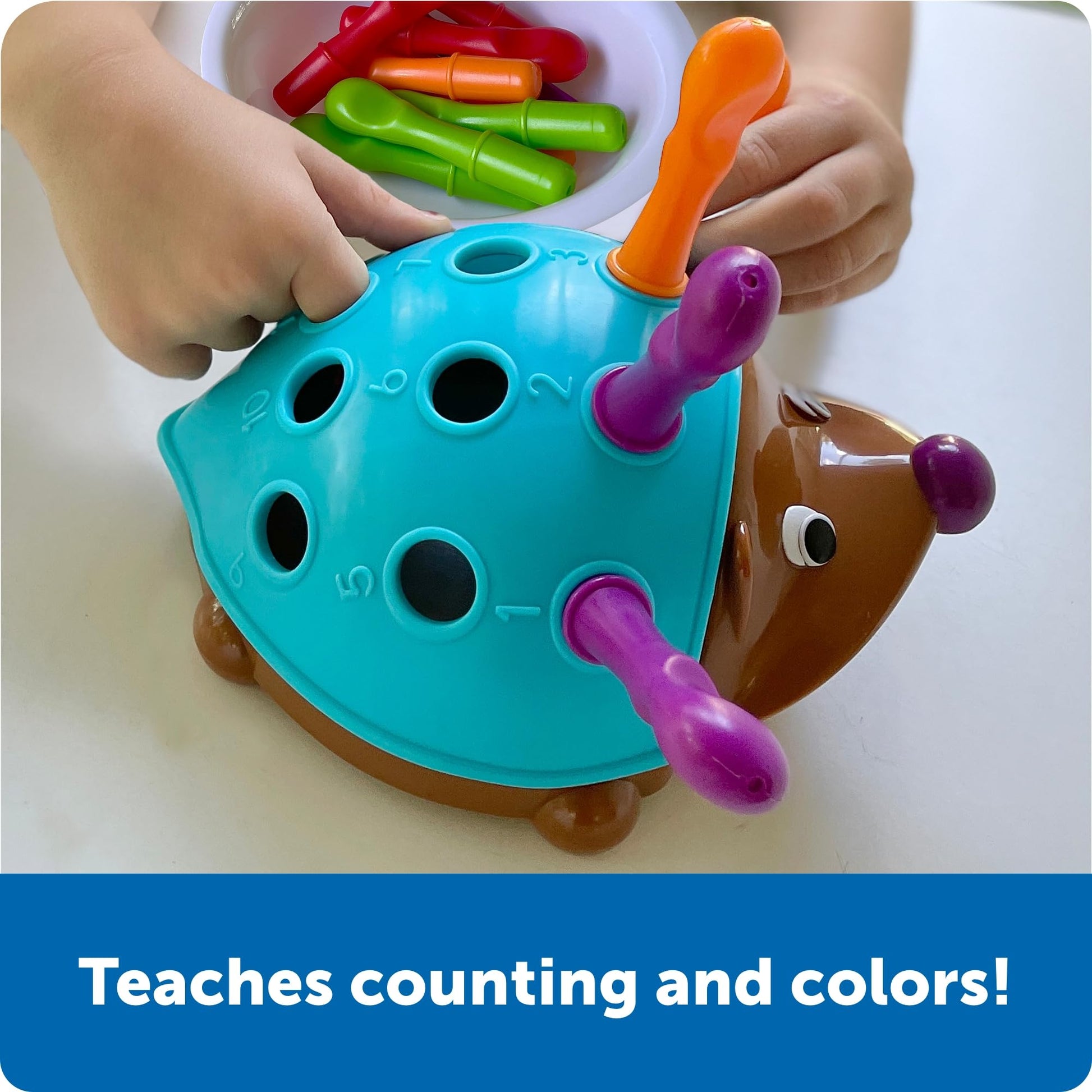 Learning Resources Spike The Fine Motor Hedgehog - Toddler Montessori Toys, Stacking Shape, Gifts