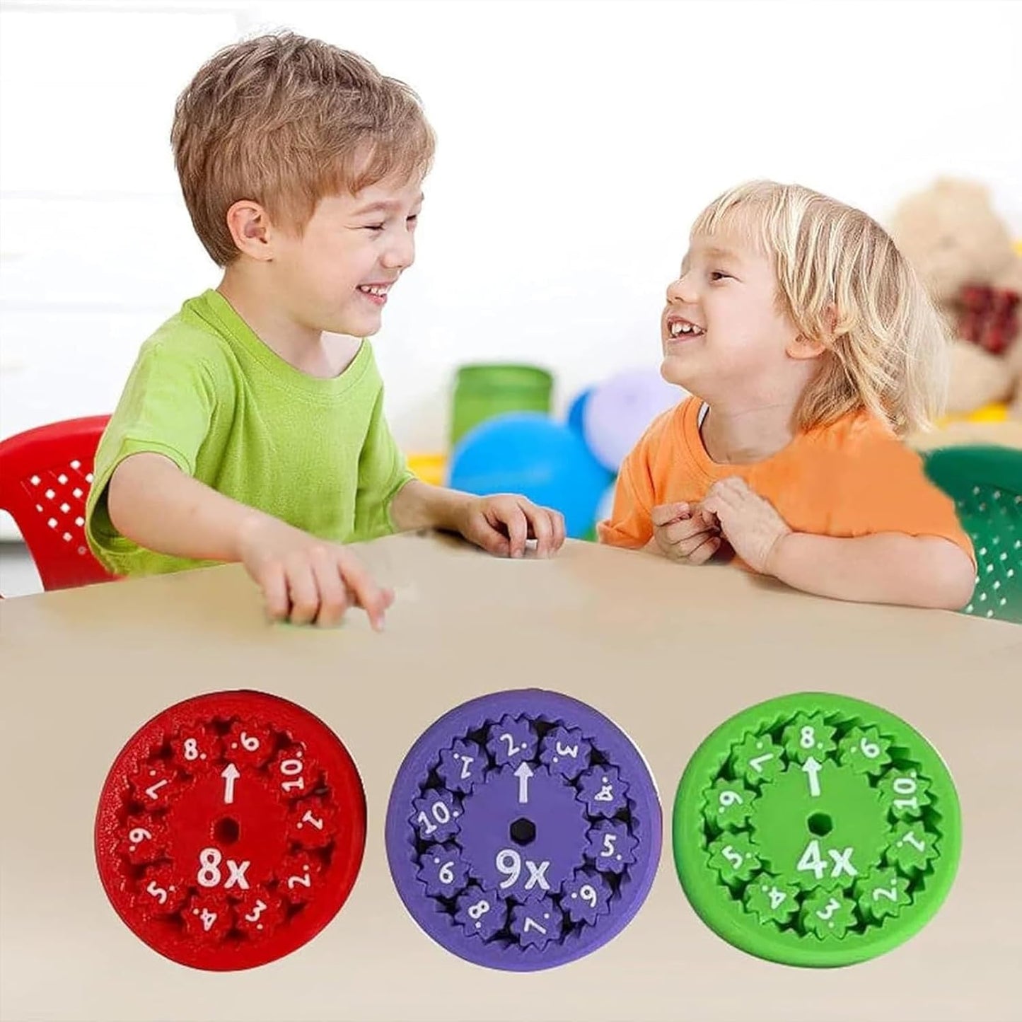 Math Fidget Spinners, 18pcs Math Fact Fidget Spinners,Round Math Fidget Spinner Math Learning & Early Education Toys Game