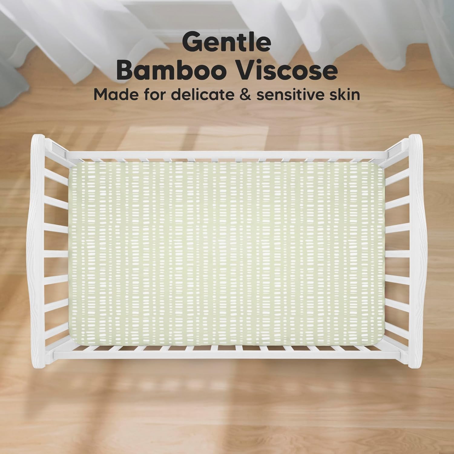 KeaBabies 2-Pack Baby Crib Sheets for Boys, Girls - 52x28 Viscose Derived from Bamboo Toddler Bed