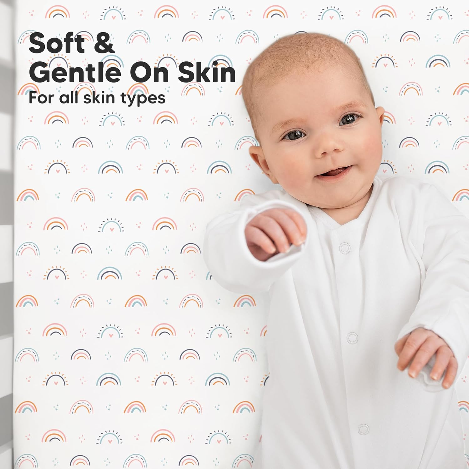 KeaBabies 2-Pack Organic Crib Sheets for Boys, Girls - 52x28 Fitted Crib Mattress Sheet Neutral