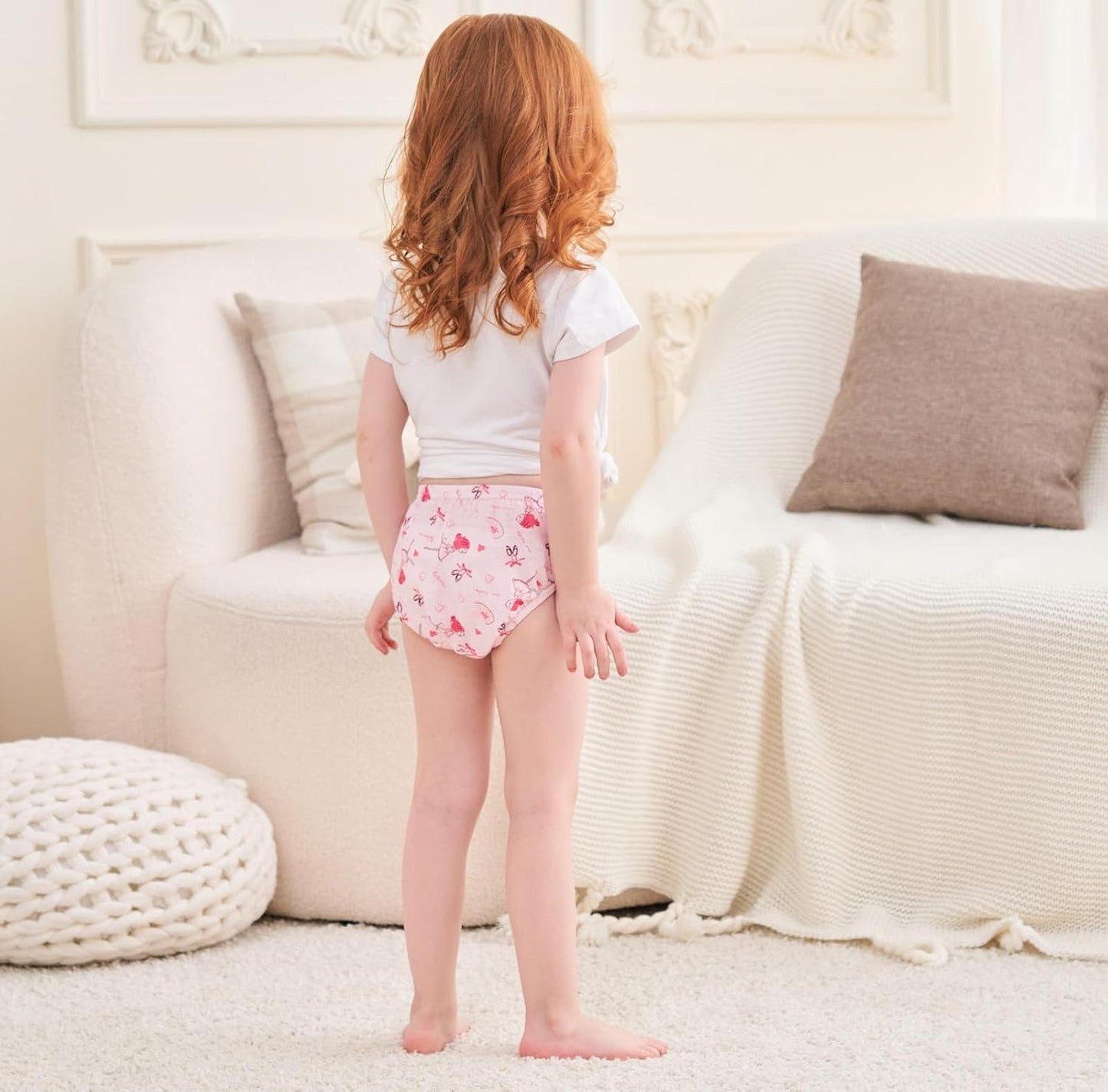 CHUNG Toddlers Little Girls Cotton Briefs Panties Pack of 5/6 Print Underwear 2T-10Years