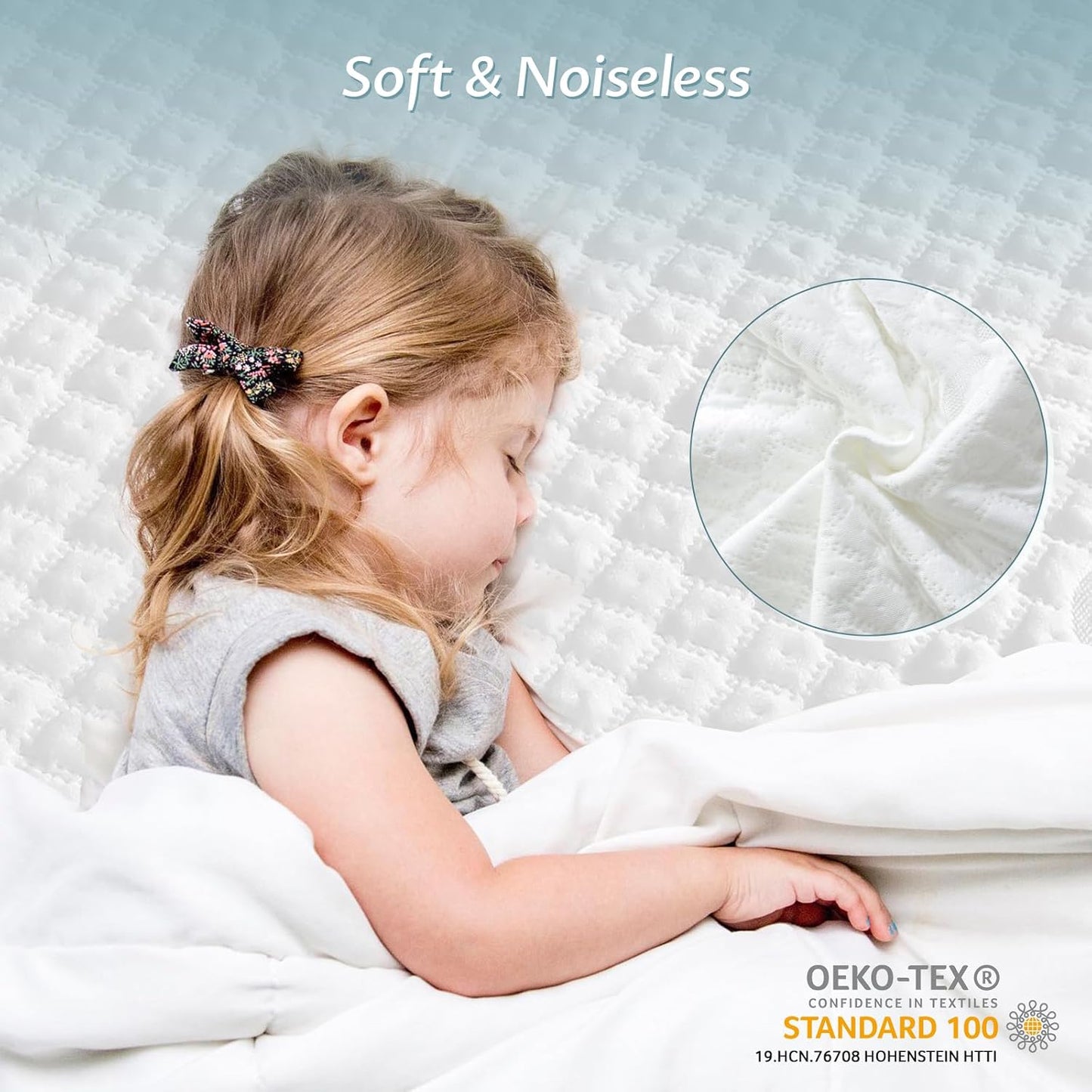 Full Size Mattress Protector with Zipper - 100% Waterproof Zippered Mattress Cover - Soft & Cooling Noiseless Bed Mattress Covers - Top Removable Mattress Encasement 10-12" Deep