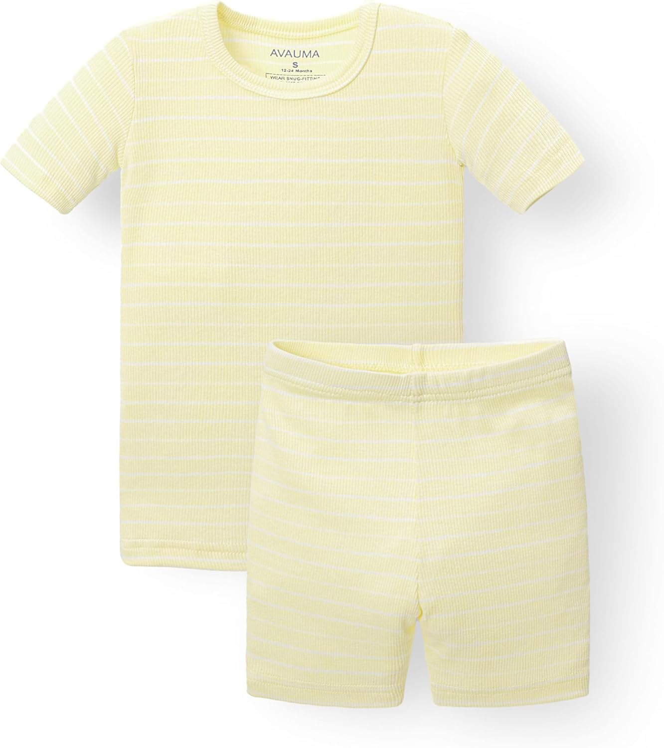 AVAUMA Stripe Pattern Baby Boys Girls Pajama Set Kids Toddler Snug fit Ribbed Sleepwear pjs for Daily Life Style