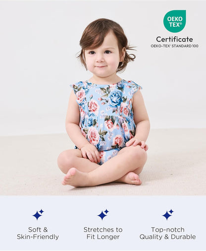 Bamboo Viscose Baby Romper Infant Girl Ruffle Sleeveless Newborn Baby Girl Bodysuit