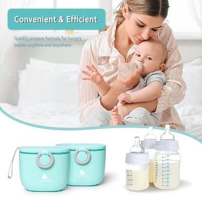 Termichy Baby Formula Dispenser, Portable Milk Powder Dispenser Container with Carry Handle and