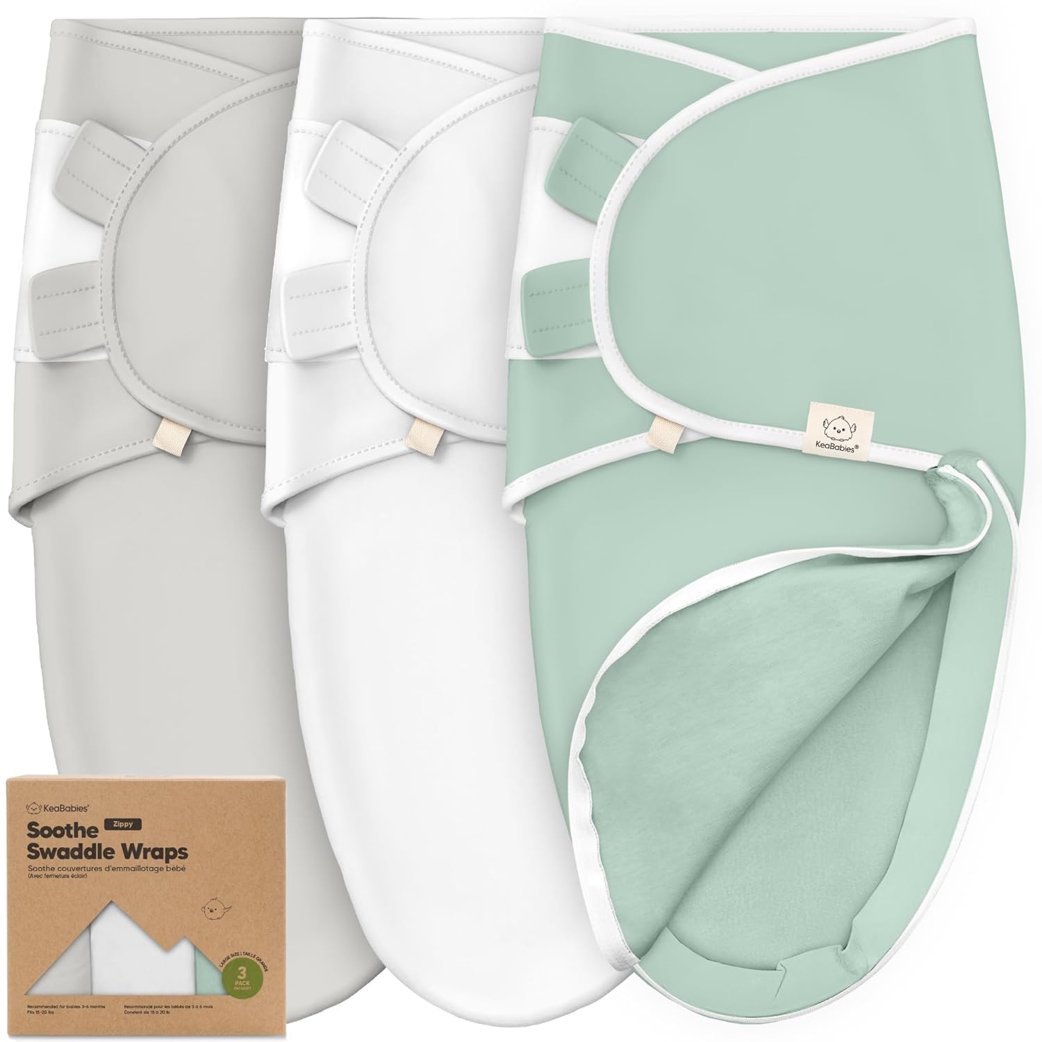 Baby Swaddle Sleep Sacks with Zipper - 3-Pack Swaddles for Newborns 3-6 Months, Infant, Baby Girls
