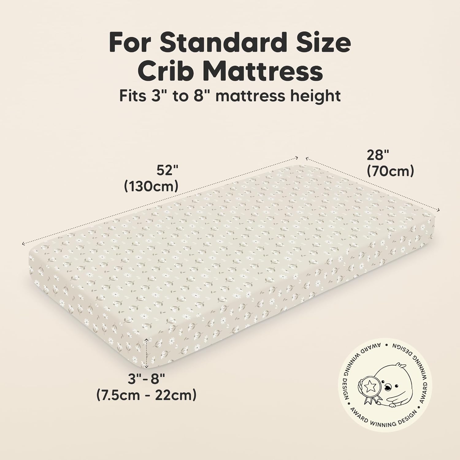 KeaBabies 2-Pack Organic Crib Sheets for Boys, Girls - 52x28 Fitted Crib Mattress Sheet Neutral