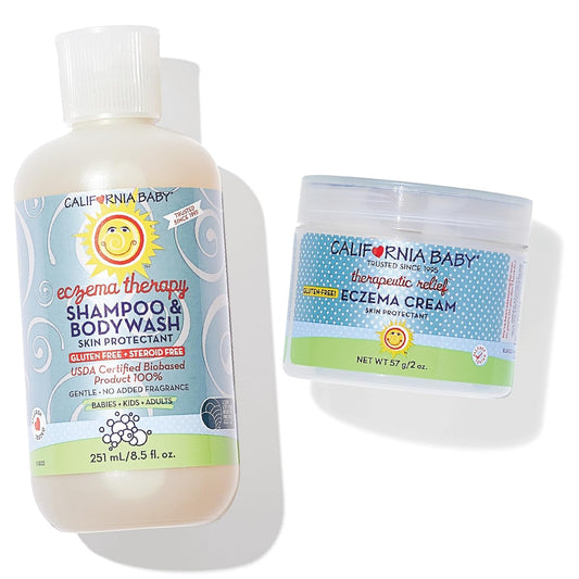 California Baby Eczema Treatment Set | 2oz Eczema Cream + 8.5oz Eczema Body Wash | Colloidal