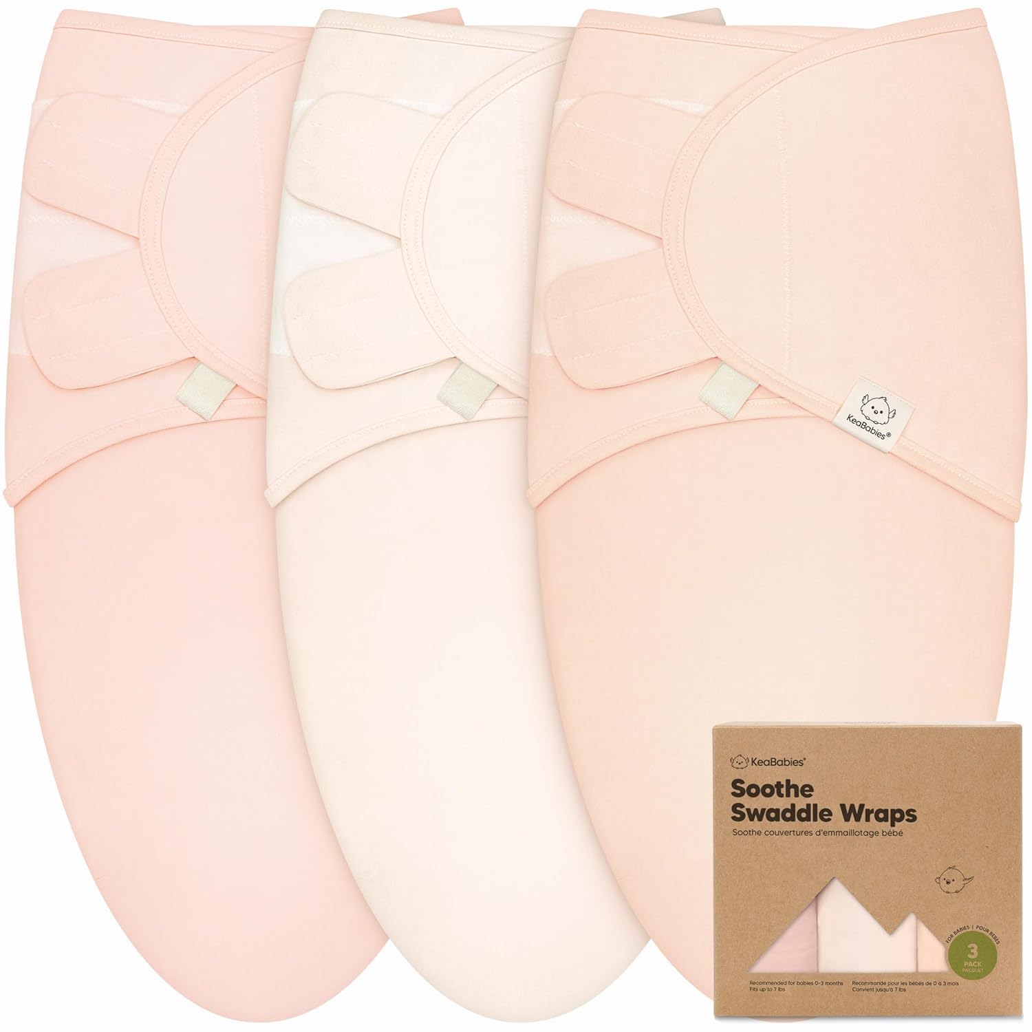 3-Pack Organic Baby Swaddle Sleep Sacks - Swaddles for Newborns, Infant 0-3 Months, Baby Girls