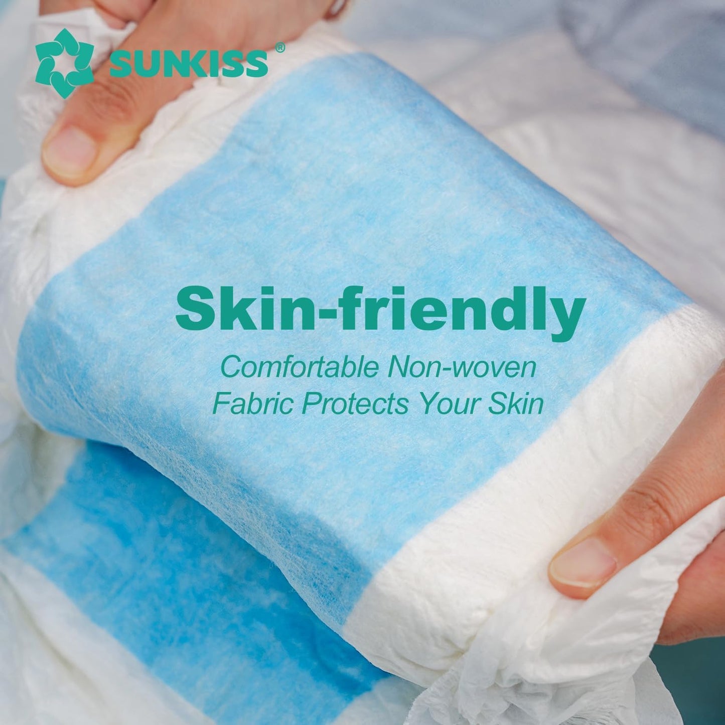 SUNKISS TrustPlus Adult Diapers with Maximum Absorbency, Unisex Disposable Incontinence Briefs with Tabs for Men and Women, Odor Control, Small/Medium, 15 Count