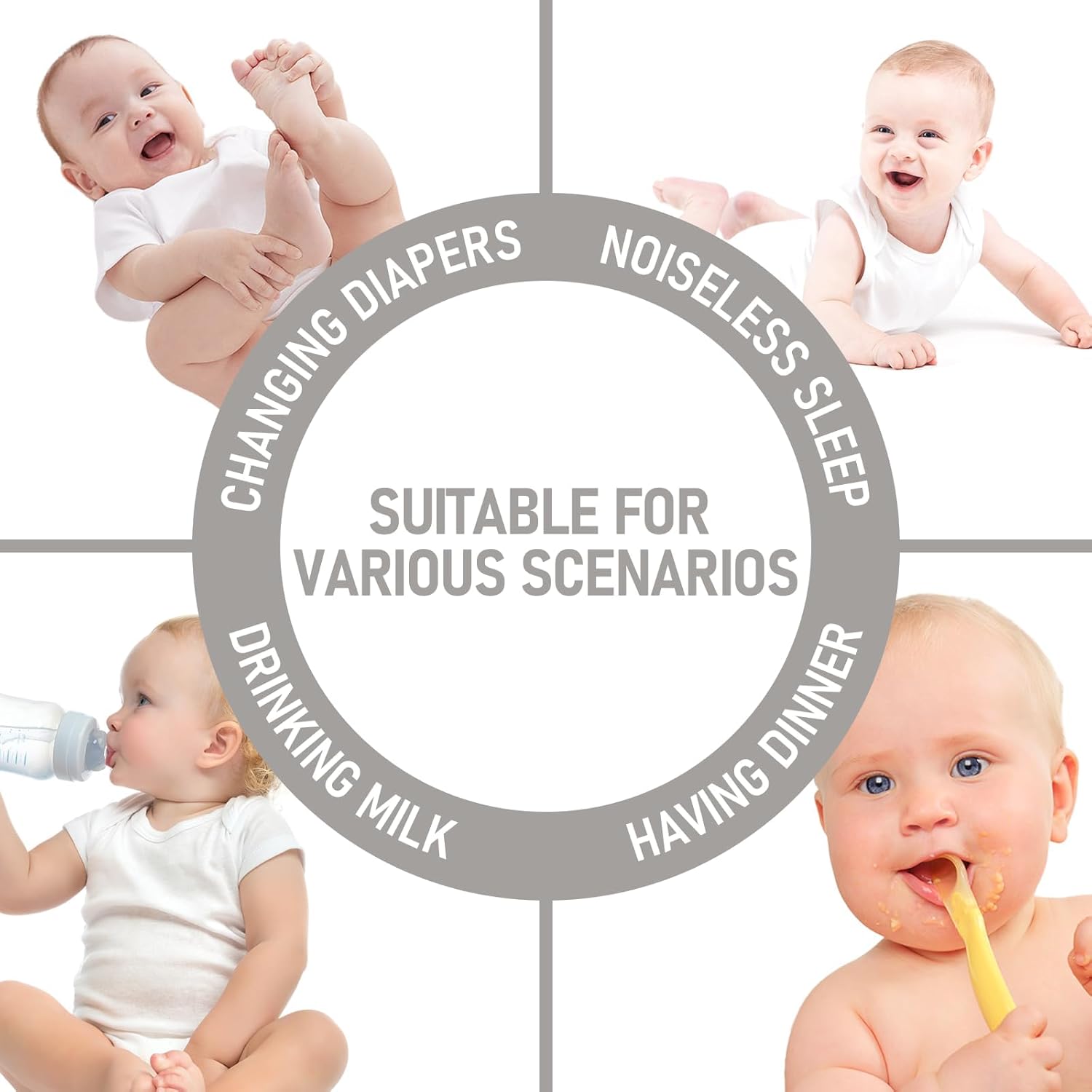 BEDLORE Waterproof Mattress Protector Crib, 2 Pack Soft Gray Mattress Pad, Noiseless Machine