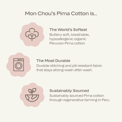 MON CHOU Organic Footless Baby Pajamas – 100% Pima Cotton, Ultra Soft, Lightweight & Breathable All-Season Sleepers