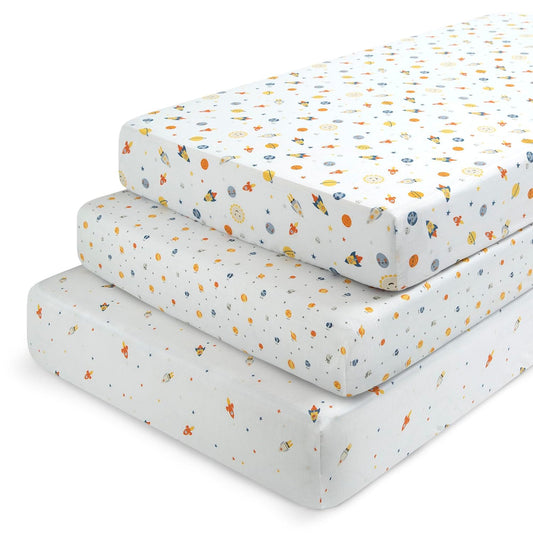 Delta Children Fitted Crib Sheets for Girls and Boys - Crib Sheet for Standard Crib and Toddler