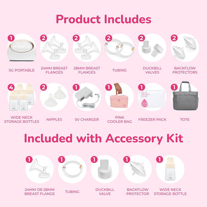 Spectra - Synergy Gold Portable - Dual Adjustable Electric Breast Milk Pump with Tote Bag, Breast