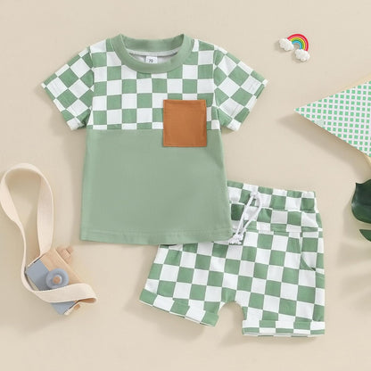 Mubineo Infant Toddler Baby Boy Summer T Shirt Shorts Outfits Short Sleeve Tee Tops Clothes Set