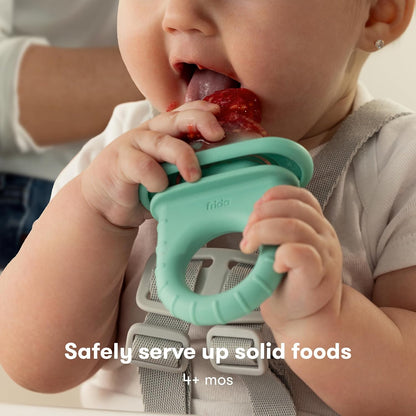 Frida Baby Push Pop Feeder, Baby Fruit Food Feeder to Safely Introduce New Foods, Fresh + Frozen