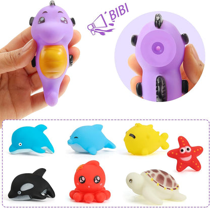 Shindel 16 PCS Baby Bath Toys, Floating Pool Toys for Kids Toddler Boys Girls
