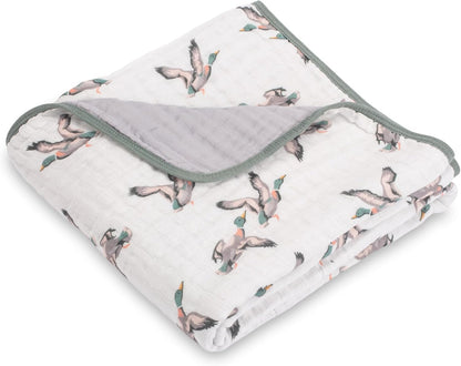 LollyBanks Muslin Baby Blanket 100% Organic Cotton, Muslin Quilt Lightweight, Toddler Blanket for