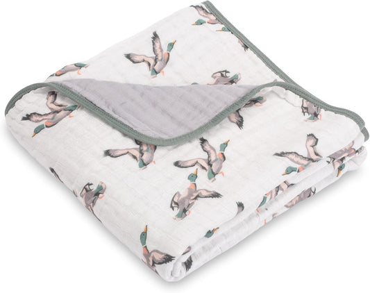 LollyBanks Muslin Baby Blanket 100% Organic Cotton, Muslin Quilt Lightweight, Toddler Blanket for