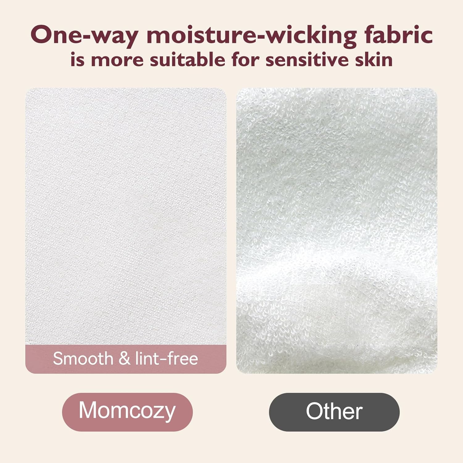 Momcozy Reusable Nursing Pads, Innovative Use of One Way Moisture-Wicking Fabric & 4 - Layer