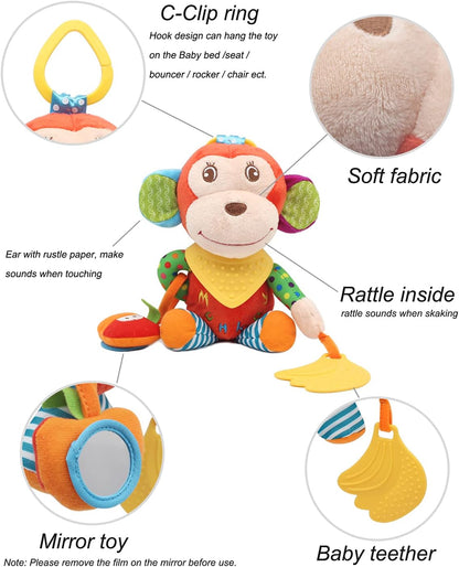 BLOOBLOOMAX Sock rattles for Babies 0-24 Months Baby Animal Foot Finder Educational Toys
