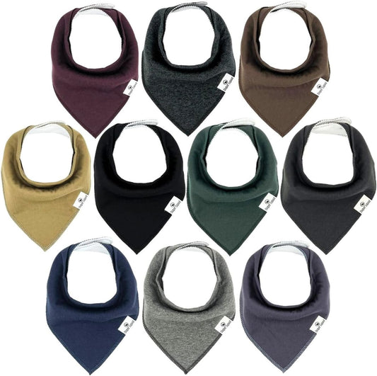 DiaperSquad's Baby Bibs for Drooling and Teething, Bibs for Boys, Baby Girl - Solid Cotton Baby Drool Bibs