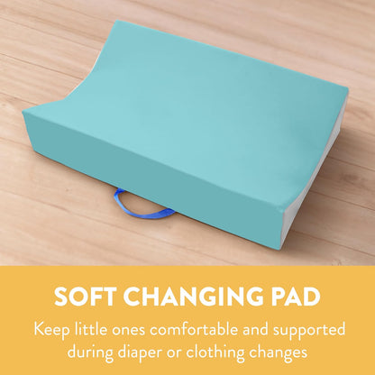 Contoured Changing Pad, Baby Essentials, Seafoam/Light Grey
