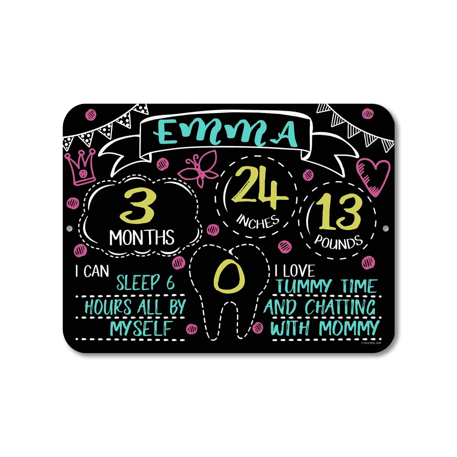 Honey Dew Gifts Baby's Monthly Milestone Chalkboard Style HDG-1044