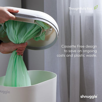 Changing Essentials Bundle - Squishy Changing Mat Taupe + Eco-Touch Diaper Bin + Better Bag Liners - Wipeable, Odor-Locking, Eco-Friendly, No Costly Refills