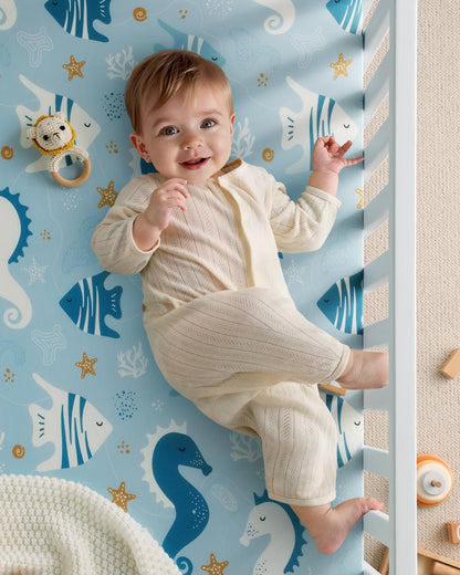 Yoofoss Baby Pack and Play Sheets 2 Pack for Boys and Girls - 38x26 Mini Crib Sheets Fitted Neutral