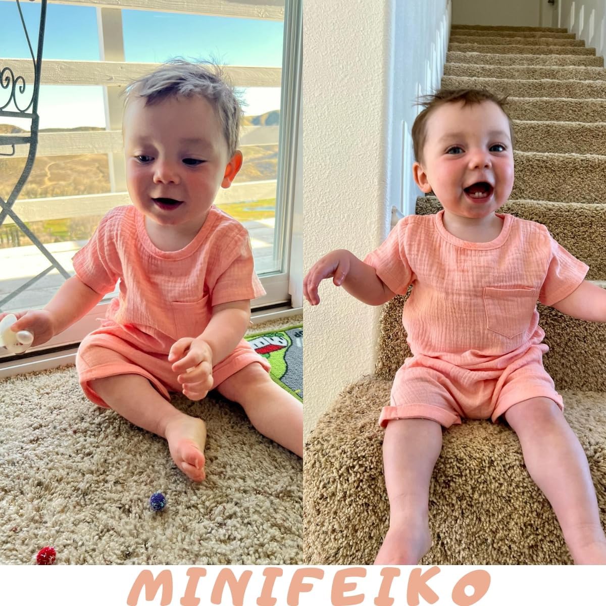 Gender Neutral Baby Linen Summer Outfit