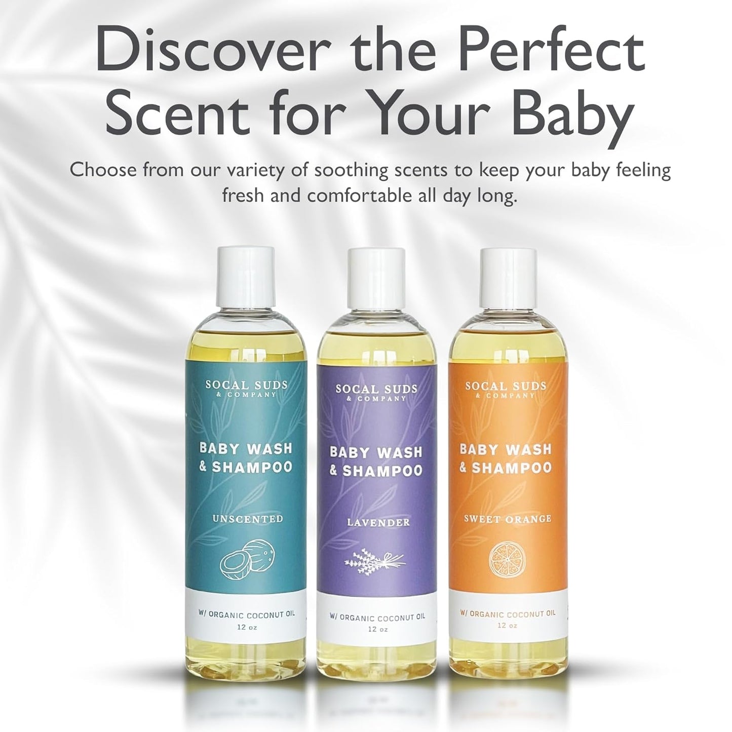 SoCal Suds & Company Baby Shampoo & Body Wash, 2-in-1 Organic Gel - Gentle Castile Soap with