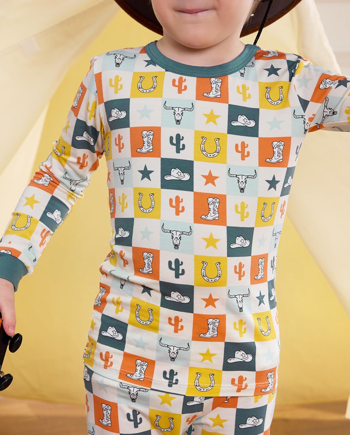 Bamboo Viscose Toddler Pajamas Boys Girls Baby 12M-8Y Pjs Sets Kids 2pcs Snug fit Long-Sleeve Sleepwear