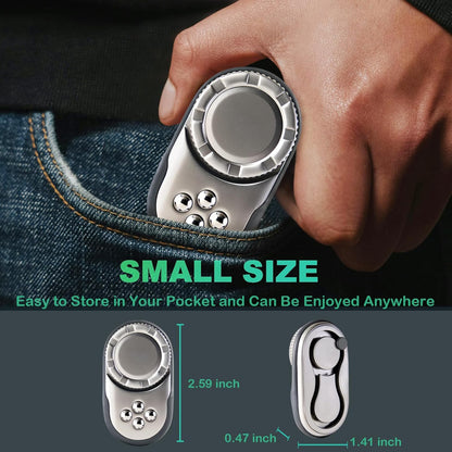Fidget Toys Adults, OPPKIE Handheld Metal Desk Sensory Fidgets Toy Promotes Focus for Home Office Outdoors, Satisfying Toy for Men Teens Adults, Stress Pressure Anxiety Relief Tools (Silver)