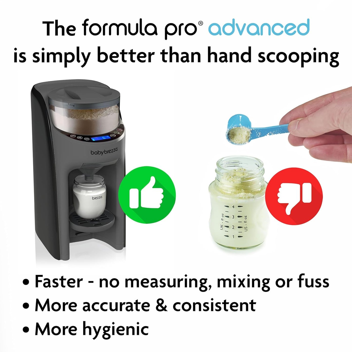 Baby Brezza New and Improved Formula Pro Advanced Formula Dispenser Machine - Automatically Mix a