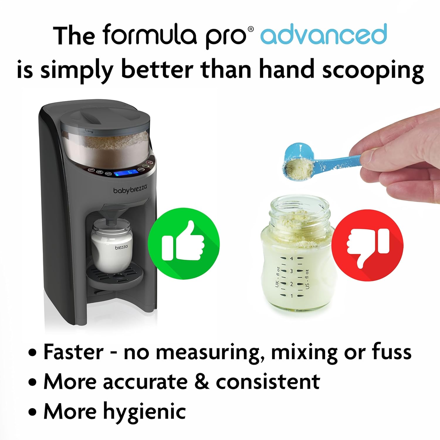 Baby Brezza New and Improved Formula Pro Advanced Formula Dispenser Machine - Automatically Mix a