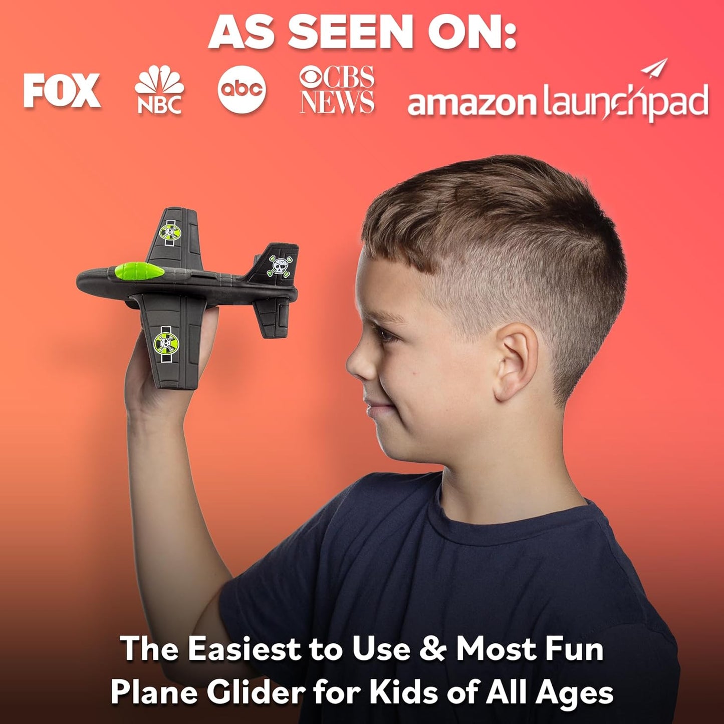 Easter Basket Stuffers For Boys: Sturdy & Durable EVA Foam Toy Airplane for Boys & Girls, 2025 Foam Glider Plane Kids Easter Gifts Airplane Toy Stocking Stuffers for Kids Toddler Spring & Summer Toys